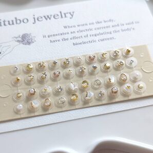耳つぼジュエリー デザインシート 耳ツボシール 耳ツボ 40セット 65