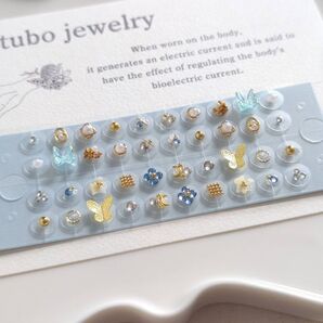 耳つぼジュエリー デザインシート 耳ツボシール 耳ツボ 40セット 54