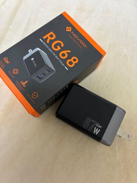 NOVOO 67W USB C 充電器 3ポート タイプC PD急速充電器