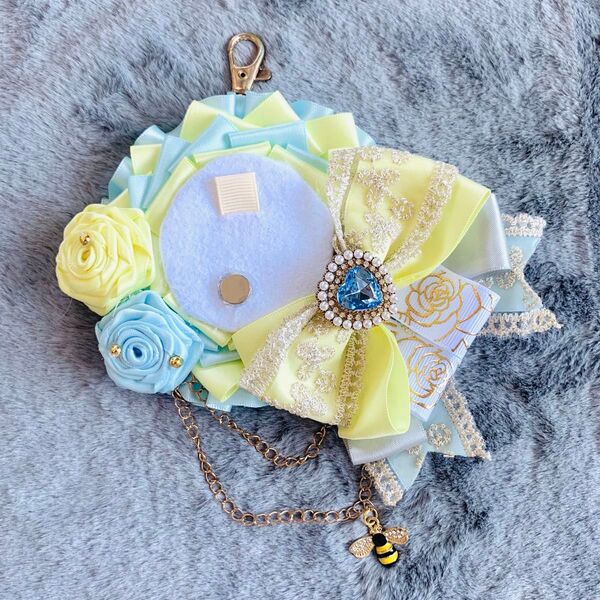 【8】推し色痛ロゼット*花園のミエルブルー