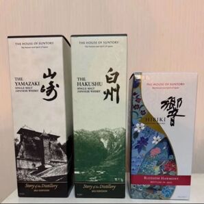 山崎、白州Story of the Distillery 2025 EDITION、響 BLOSSOMの3本セット