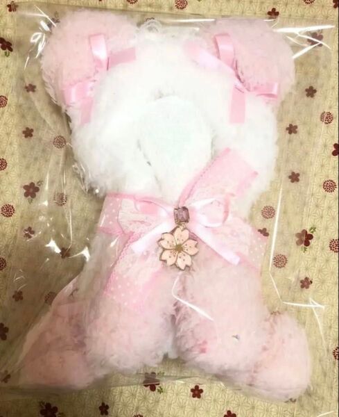 ぬいぐるみ マスコット ぬい服 くま ピンク 桜 16cm