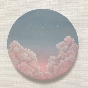 絵画 アクリル画 雲と空 インテリア