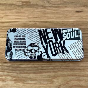 缶ペンケース NEW YORKプリント筆箱