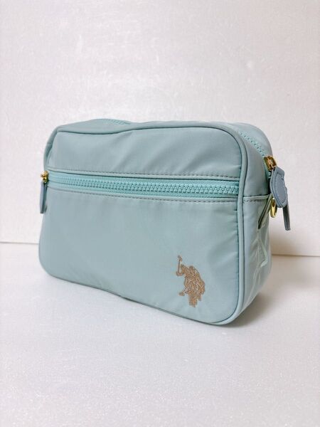 U.S. POLO ASSN ポロ ポイントロゴ ナイロン ショルダーバッグ M