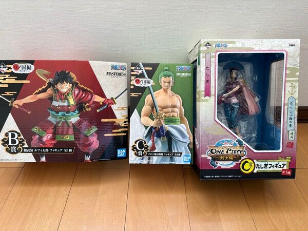 ワンピース 一番くじ フィギュア 3体セット ルフィ太郎 ゾロ たしぎ
