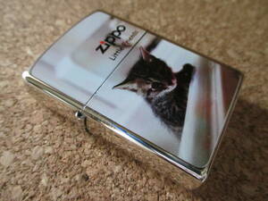 ZIPPO 『Cat 猫 ねこ キジトラネコ』2003年5月製造 ポリッシュフィニッシュ ニャンコ先生 三毛猫 オイルライター ジッポ－ 廃版激レア 美品