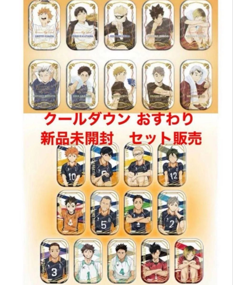 ハイキュー!! クールダウン❬セット❭ 1BOX セブンネット限定 コンプリート ハイキュー スクエア缶バッジ おすわり クールダウン セット