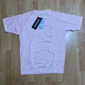 【タグ付き新品】LOOPWHEELER × BEAMS PLUS スウェット ポケットTシャツ ピンク XL