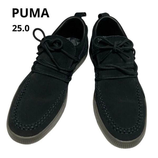 PUMA プーマ ×SnowMan スウェード モカシン 25cm ブラック 黒 シューズ ビジネスシューズ
