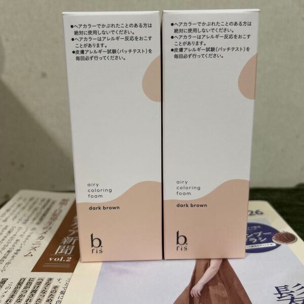 b.ris エアリーカラーリングフォーム ダークブラウン 2個セット ビーリス
