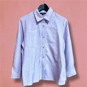 Ladies'Fashion シャツ L 長袖 ピンク 紫 婦人服 チェック 長袖シャツ トップス 古着