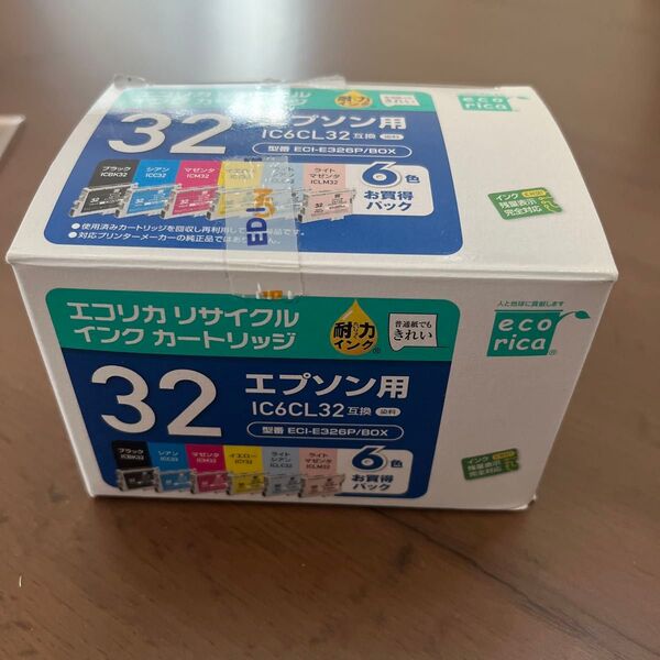 エコリカ リサイクルインクカートリッジ エプソン用 IC6CL32 互換
