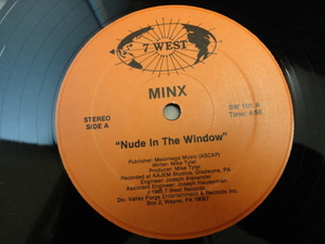 Minx - Nude In The Window オリジナル原盤 12 メロディアス FUNK DISCO 視聴