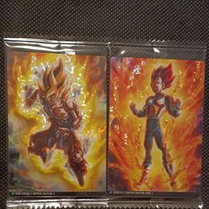 ドラゴンボールイタジャガVol.7 No.8孫悟空超サイヤ人&No.21ベジータ超サイヤ人ゴッド Rカード