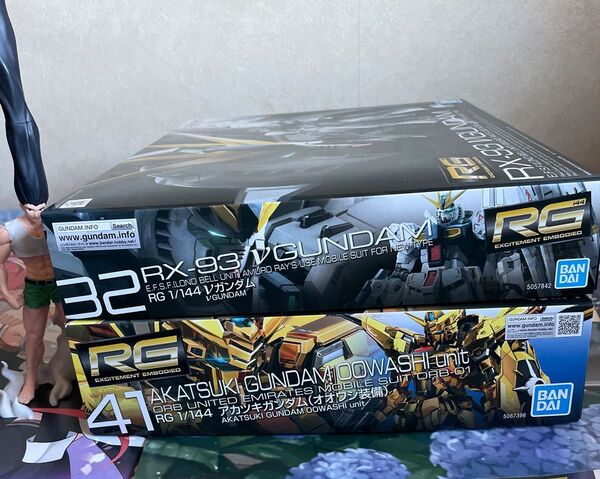 RG アカツキガンダム(オオワシ装備) & νガンダム