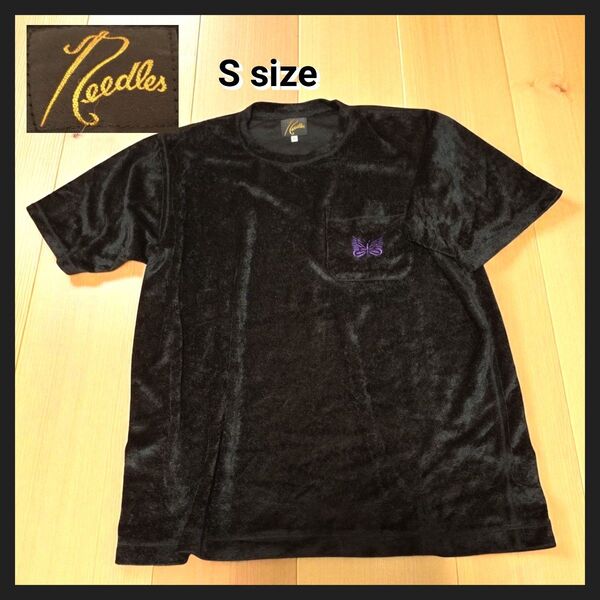 Needles ニードルズ ニードルス レーヨン半袖 レーヨンTシャツ ブラック S