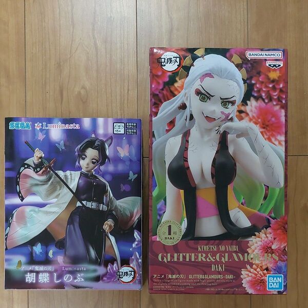 新作 フィギュア 鬼滅の刃 Luminasta 胡蝶しのぶ GLITTER GLAMOURS 堕姫 2個セット 未開封