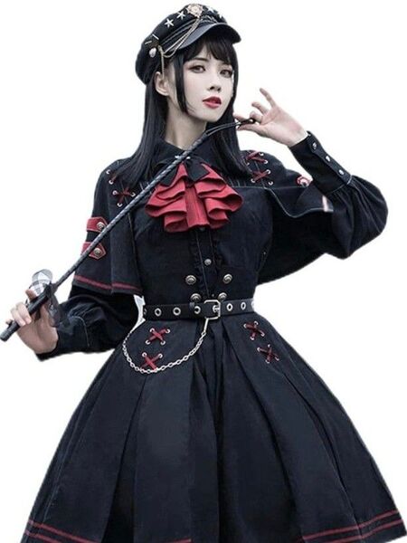 ロリータ 軍服 ミリタリーロリータ ゴスロリ コスプレ 即購入可 Lサイズ