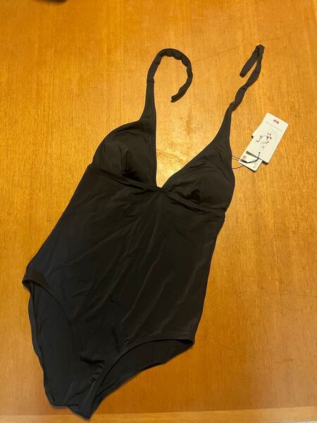 新品タグ付き ユニクロ レディース ガールズ ワンピース 水着 S ブラック スイムウェア