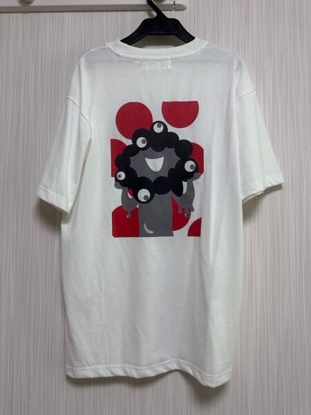 【ほぼ新品】ミャクミャク 万博公式Tシャツ 半袖 バックプリント 男女兼用 白