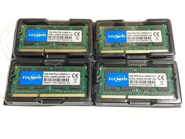 TECMIYO DDR3L-1600 16GB 2セット ノートパソコン用