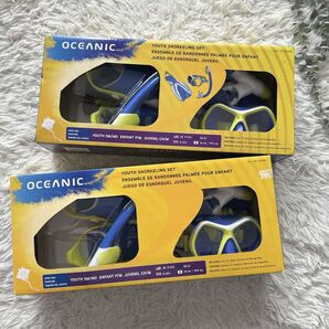 新品 未開封 OCEANIC 子供用 シュノーケルセット 16〜19.5㎝ 2個