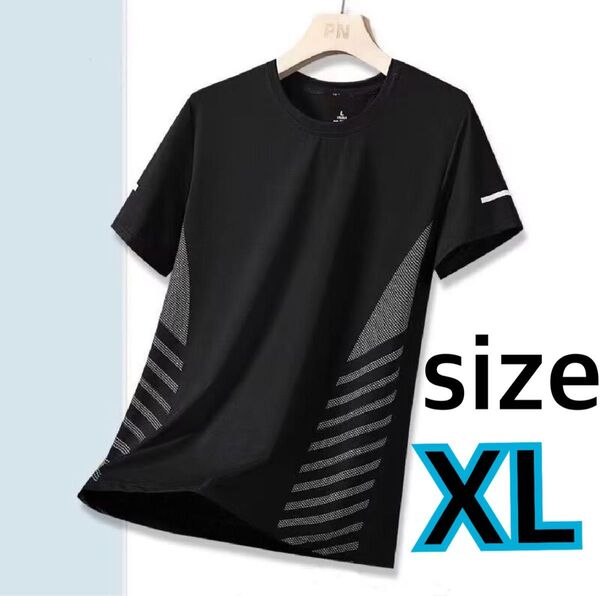 新品未使用 接触冷感 速乾 薄手 Tシャツ メンズ スポーツ 夏 XL Tシャツ 半袖 半袖Tシャツ ランニング トップス