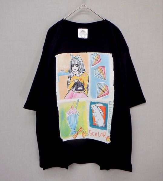 スカラー 151678:女の子のすきなもの柄Tシャツ