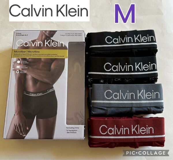 4枚組★新品 Calvin Klein カルバンクライン メンズ ローライズ トランク M マイクロファイバー ブリーフ