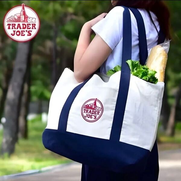 【新品未使用】TRADER JOE'S トートバッグ エコバッグ トレーダージョーズ キャンバス生地