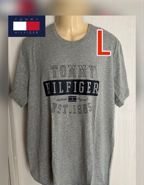 新品 トミーヒルフィガー TOMMY HILFIGER メンズ Tシャツ L グレー