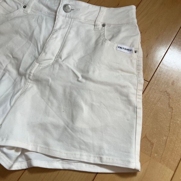 ピンクラテ ホワイトショートパンツ XS150cm