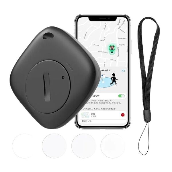 airtag 紛失防止タグ スマートタグ ナノ粘着テープ付属 Find myタグ & 全球GPS測位