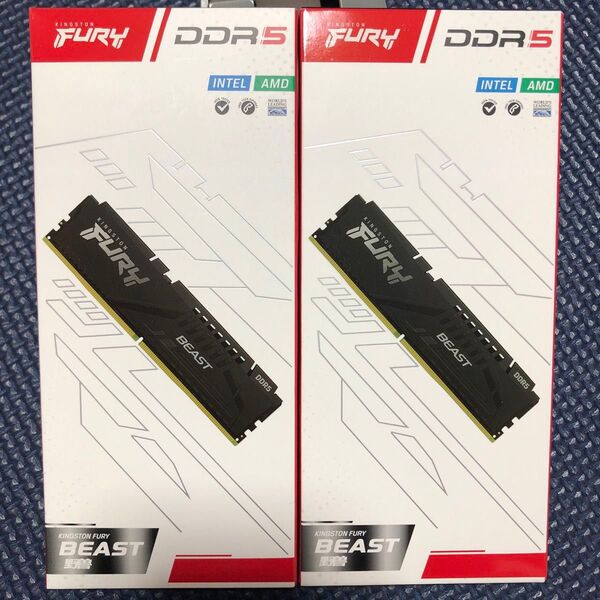 【2個セット】Kingston FURY Beast DDR5 メモリ 新品未開封 16GB x 2 6000mhz