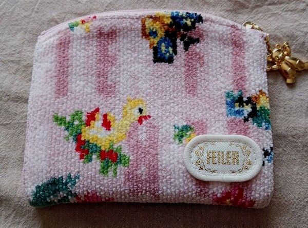 【限定完売品】フェイラーアンドハイジ ミニポーチ ペールピンク FEILER AND HEIDI / USED/ 本日発送(^^)