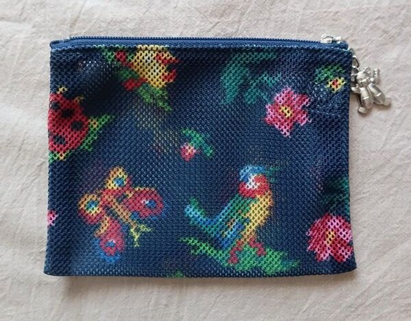 フェイラー ハイジ メッシュポーチ S ネイビー 美品 FEILER 本日発送!