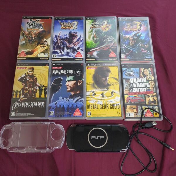 動作品 PSP SONY PSP3000 ソフト8本