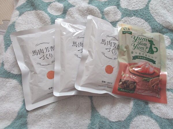 健康いぬ生活 馬肉芳醇づくり & ヤムヤムヤム やわらかドライタイプチキン 80g×4袋