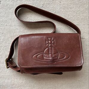 Vivienne Westwood レザーショルダーバッグ ブラウン