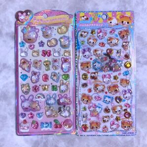 フワフワらびちゃん ハムハムCafe ボンボンドロップシール うるちゅる POP SEAL 2点セット