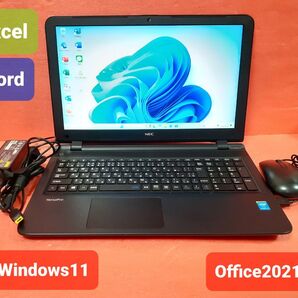 NEC ノートパソコン Windows11 Office2021 エクセル ワード パワーポイント Corei3 Webカメラ