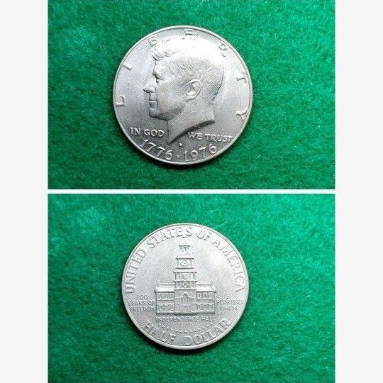 アメリカ合衆国 独立宣言200周年記念 ハーフドル硬貨 1976年 H24