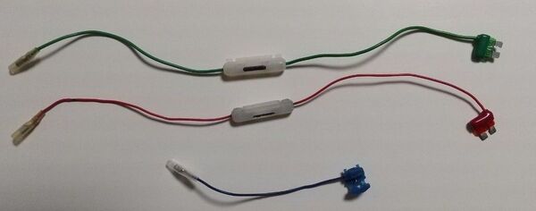 エーモン平形ヒューズ電源10A 15A 電源取りコード 計3点
