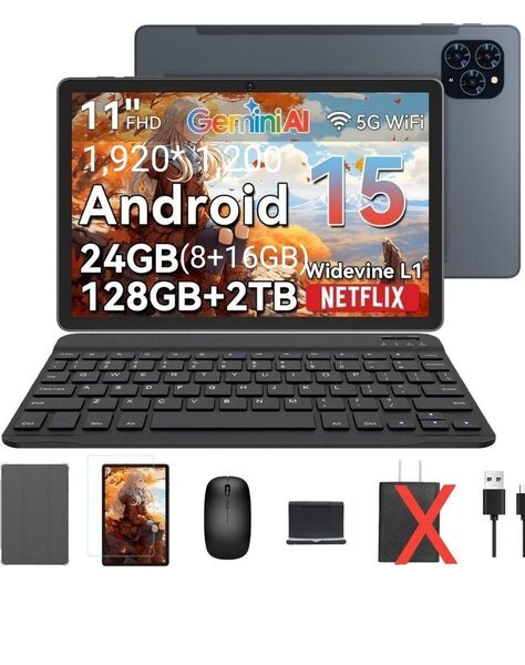 TABWEE T90 Android15/ 11インチタブレット キーボード他アクセサリーセット Blackview 新品未開封