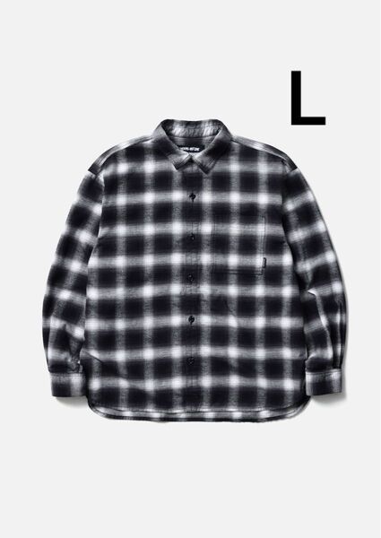 NEIGHBORHOOD FUCKING AWESOME HOMBRE CHECK SHIRT LS BLACK NH Lサイズ