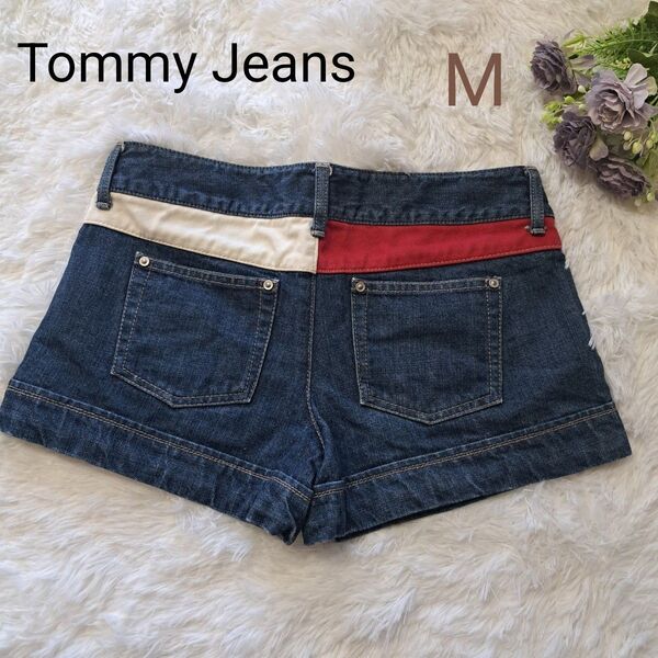 Tommy Jeans トミーヒルフィガー トミージーンズ デニムショートパンツ トリコロール Mサイズ レディース