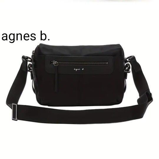 アニエスベーショルダーバッグ アニエスベー ショルダーバッグ agnes b. ブラック 高品質 ナイロン