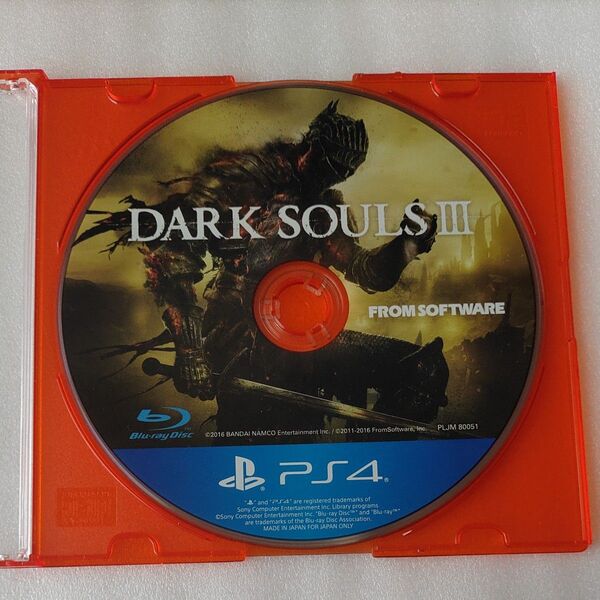 【PS4】 DARK SOULS III ダークソウル3 ディスクのみ