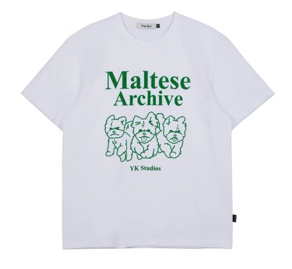 WaiKei Tシャツ Maltese archive マルチーズ 正規品 ホワイト T-shirt ワイケイ 韓国